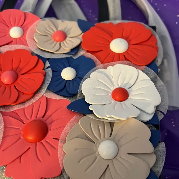 Kate Spade flowered handbag tote/crossbody - Picture 3 of 6